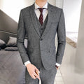 10%OFF (Jacket+Pant+Vest) Chinese Wholesale Companies blazer Men 3 Piece Suit Men One Buckle Casual Men's Forms Suite