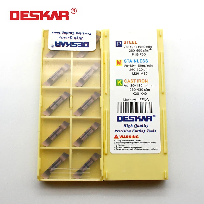 DESKAR CNC Lathe Grinding Cutting groove Blade Is Suitable for Steel Parts Stainless Steel Processing MGGN150 200 R-15 LF6018