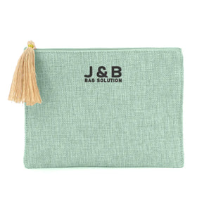 Fashion Natural Linen Cosmetic Bag Kit Dopp Key Small Goods Holder Organizer Make up Toiletry Wash Bag with Tassel Decoration