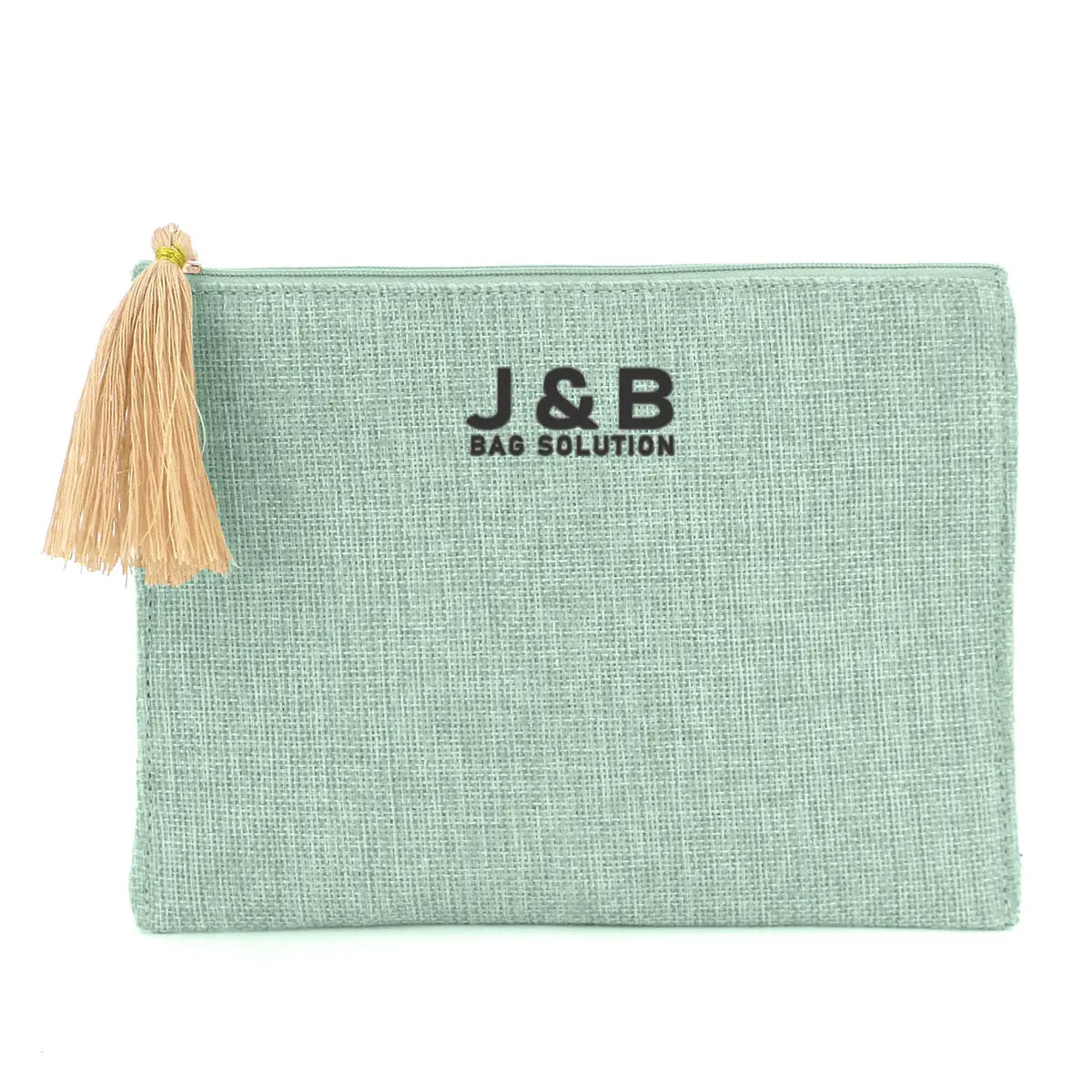 Fashion Natural Linen Cosmetic Bag Kit Dopp Key Small Goods Holder Organizer Make up Toiletry Wash Bag with Tassel Decoration