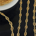 GC035 14K Gold Filled 3.9mm Filigree Chain Tarnish Free Chain for Jewelry Making