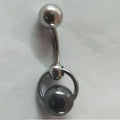 Gaby 316L Stainless Steel Wedding Engagement Gift Genitals Body Piercing Jewelry Heavy Stone Hematite Ball Navel Ring