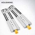 AOLISHENG Heavy Duty Locking Drawer Slides Full Extension Ball Bearing Side Mount for Kitchen Outdoor RV Use 220kg Load Capacity