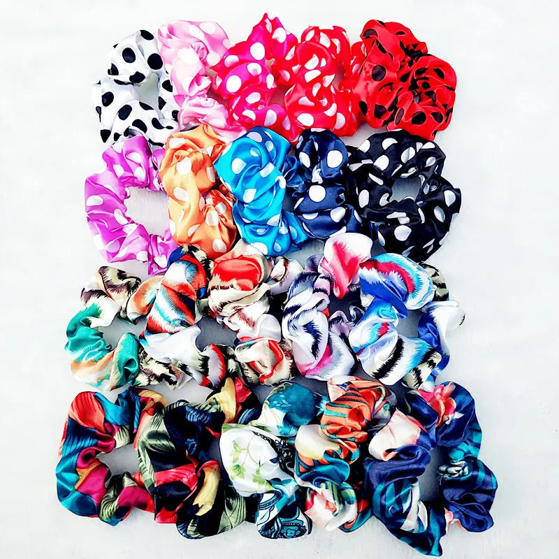 Colorful Hari Bands Accessories Para Cabello De Nias Por Mayor 11cm Santin Cloth Elastic Hair Bands Hair Scrunchies for Women
