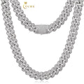 Iced Out Custom Bling Buguette VVS Moissanite Diamond Pass Diamond Tester Miami Cuban Link Chain Necklace