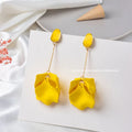 2023 Hot Sale Trendy Gold Plated Petal Earrings Popular Fashion for Women and Girls' Party Jewelry for Weddings