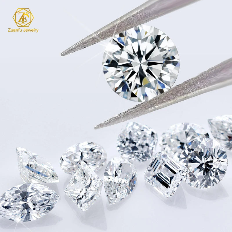 Wholesale Bulk Lab Grown HPHT CVD Diamond with Certificate 0.5CT 1CT 1.5CT 2CT 3CT CVD Loose Diamond Lab Grown Diamond