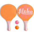 Sports Exercise Customized logo Wooden Beach Tennis Racket Paddle Ball Game Set for Outdoor Play