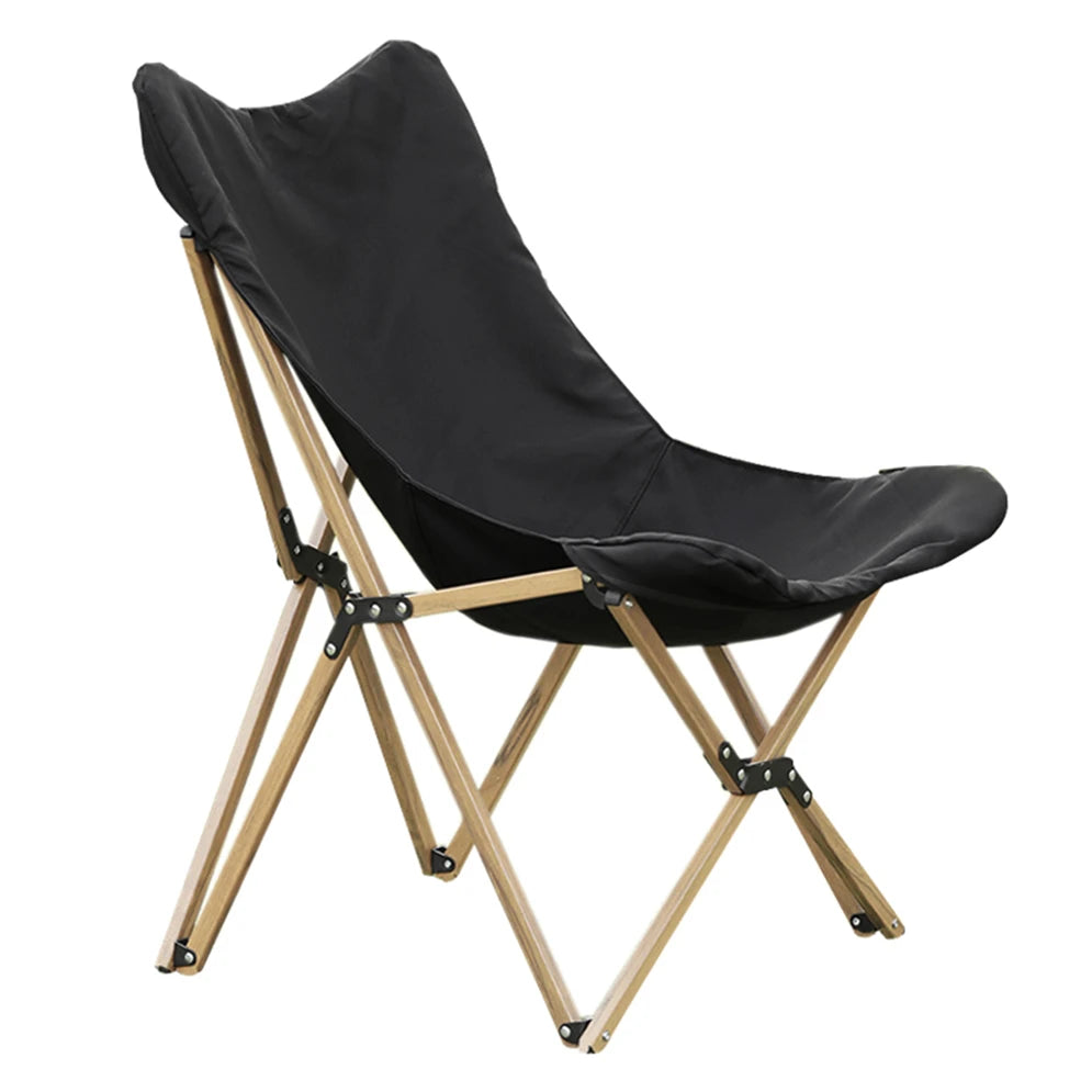 Ultralight Portable Moon Chair Modern Design Wood Folding Chairs for Outdoor Furniture for Camping Hiking Fishing
