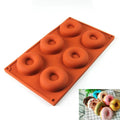 JCPING ZK-SM16 BPA Free 6 Cavity Silicone Donut Cake Molds Eco-Friendly Baking Tools