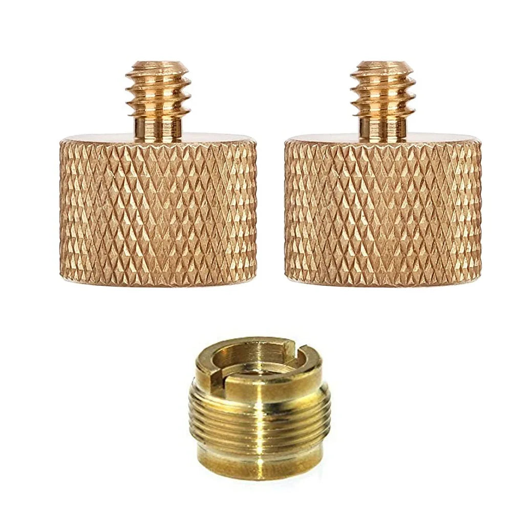 Custom 3/8" Female to 1/4" Male Brass Screw for Microphone Mounts Stands 6mm 3/8 1/4 Adapter Tripod Thread Screw