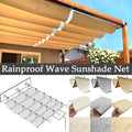 300D Polyester Telescopic Sunshade Sail Waterproof Wave Sun Shade Net Patio Pergola Shading Canopy Retractable Outdoor Awning