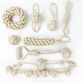Multi Set Eco Gray Natural Hemp Cotton Pet Rope Dog Toy Interactive Durable Pet Accessories Cotton Rope Hemp Dog Toy Set