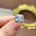 Custom 925 Sterling Silver Emerald Cut Natural Aquamarine Classic Wedding Women's Jewelry Ring Good Price Wholesale