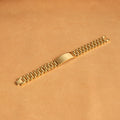 Custom 15mm Chunky 18K Gold Plated Stainless Steel Watch Band Bracelet for Men Boy Daily Basic Jewelry