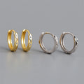 18k Gold Plated 925 Sterling Silver Fashion Simple Huggie Hoop Earrings for Women