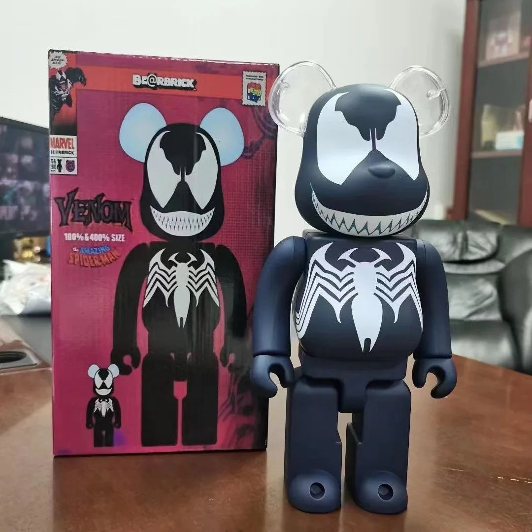Hot Sale Violent Bear Bearbrick 28CM Bear Brick Kids Toy KWA Bat Figure 400% Model for Living Room Home Decoration Doll