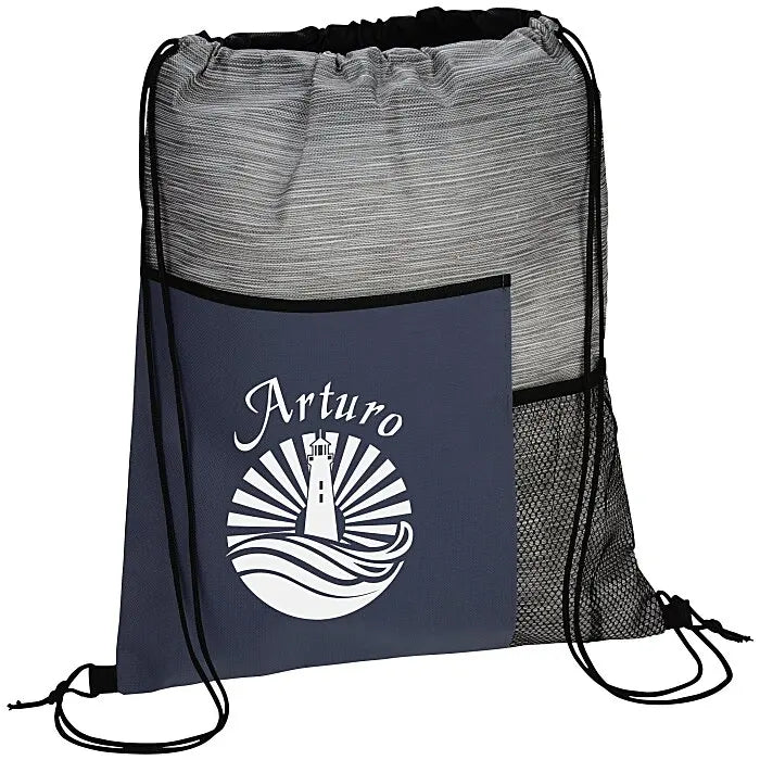 Ruthbag Eco-Friendly Luxury Sportpack Pouch Portage Satin Drawstring Non-Woven Backpack Linen Lining Shoulder Straps Portable