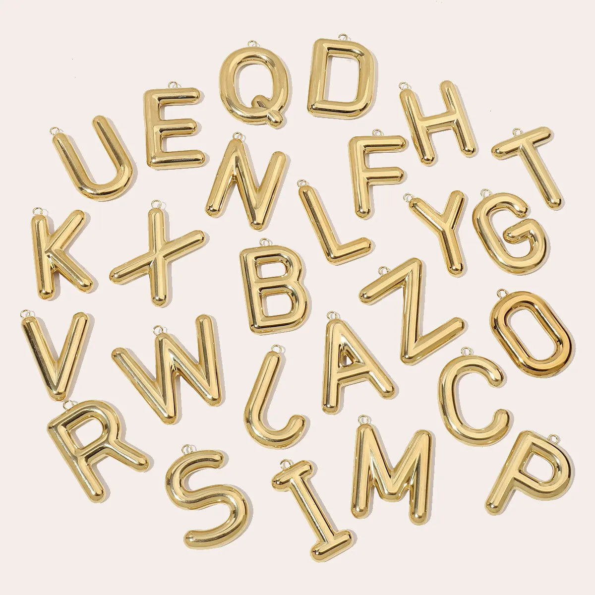 Beimai Large Letter Gold Plated Stainless Steel Necklace Pendant OEM Accessories for Jewelry Making Fashionable Pendants Charms