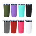 Custom 20oz Stainless Steel 18/8 Tumbler Black Coating Mixed Color Cup Double Wall Car Travel Mug with Slide Lid for Laser