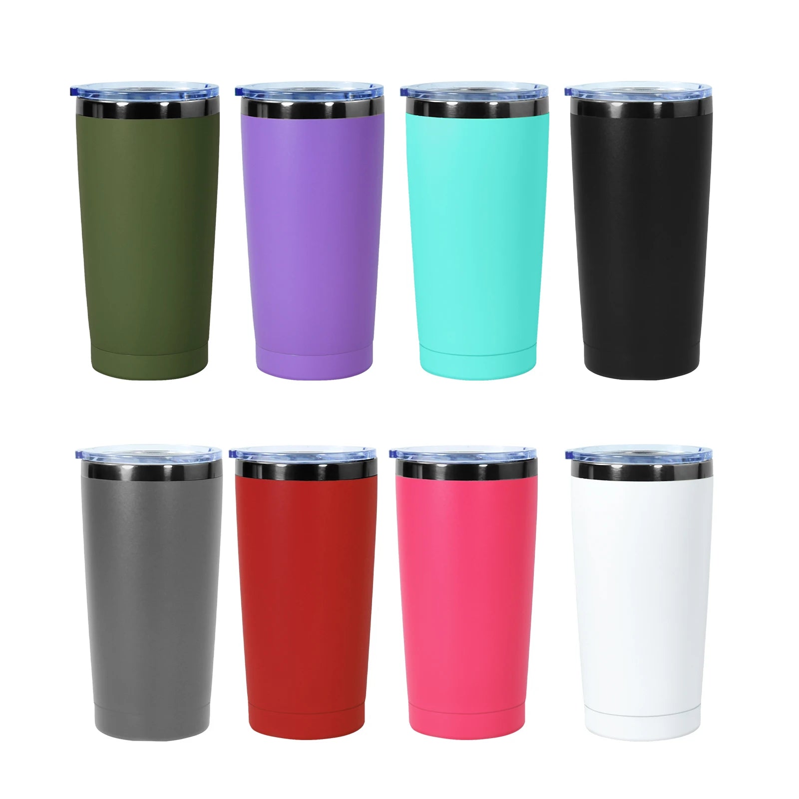 Custom 20oz Stainless Steel 18/8 Tumbler Black Coating Mixed Color Cup Double Wall Car Travel Mug with Slide Lid for Laser