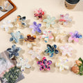 Custom New Design Uv Printed Flower Claw Clips Fashion Cute Large Hawaiian Hair Claw Clips Custom Claw Clips for Women