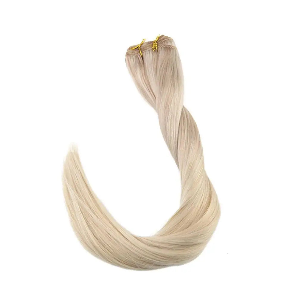 Remy Vigin Double Drawn Real Brazilian Human Hair Clip in Extensions