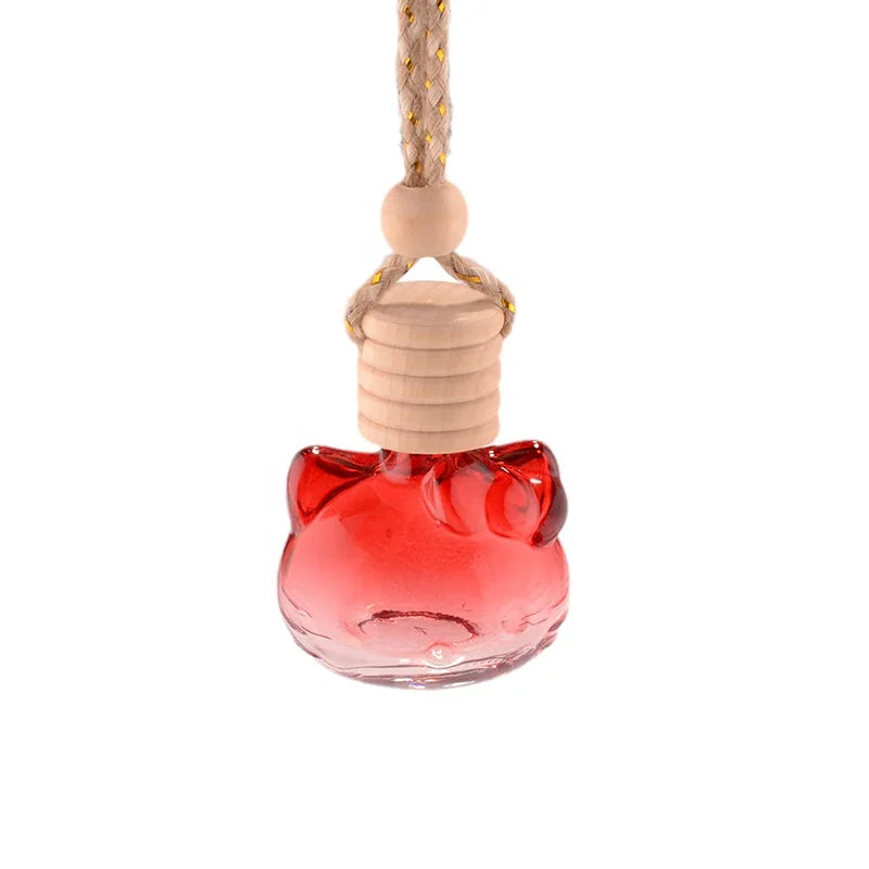 10ml Color Empty Car Hanging Glass Bottle Colorful Car Shape Perfume Hanging Car Bottles