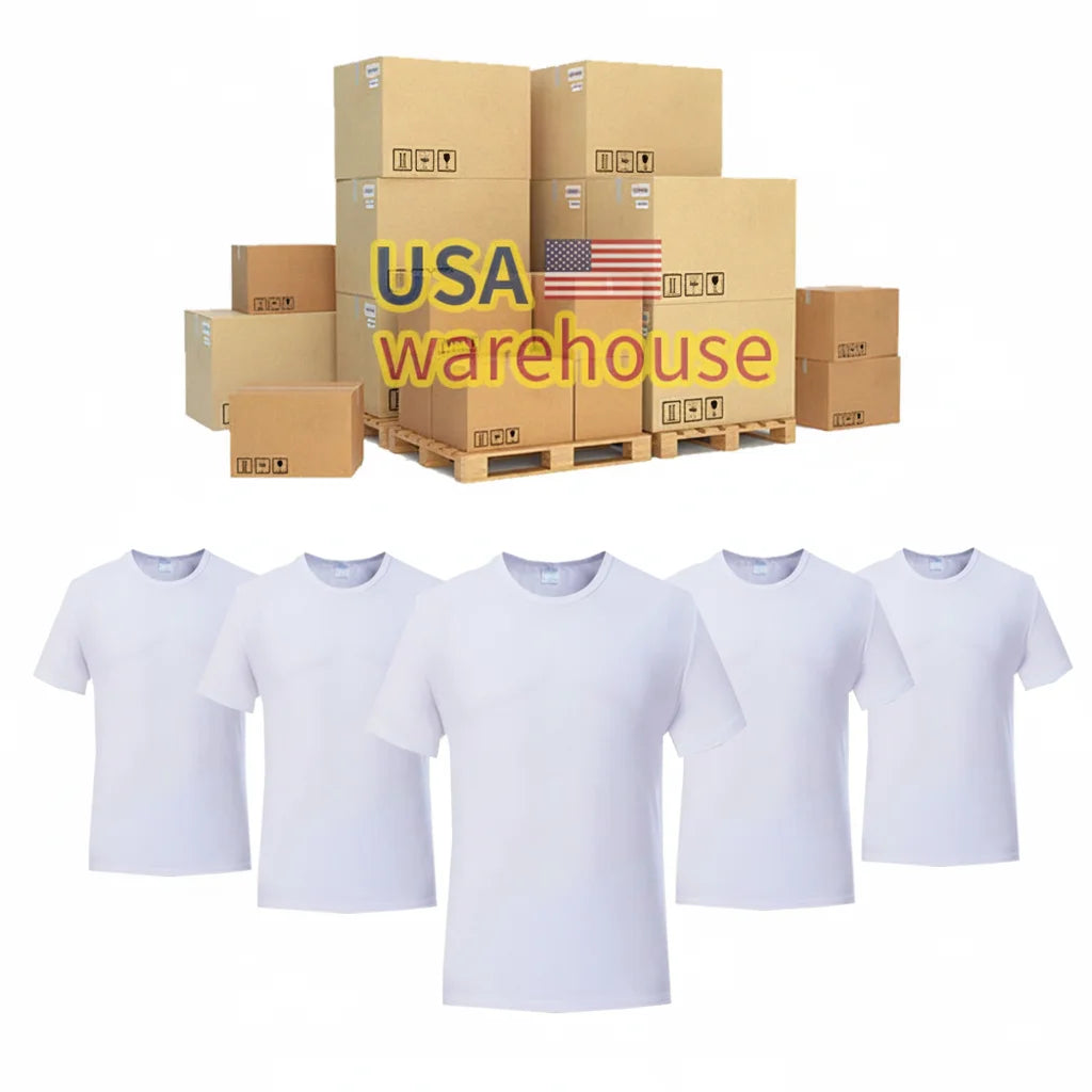 Shirts for Sublimation Printing Custom logo US Warehouse Unisex  Tee Shirts Cotton Feel Blank 100 Polyester Shirts Sublimation