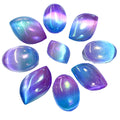 Wholesale natural rainbow gypsum crystal electroplating selenite palm stone for gift
