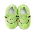 Winter new cotton shoes children's heeled warm cartoon frog indoor fluffy shoes