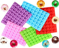 48-Cavity Mini-Doughnut Silicone Candy Mold Eco-Friendly Donut Baking Tray for Jelly Ice Cube Cake Making