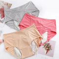 L-6XL Large Size Women Physiological Briefs Cotton Crotch Mesh Anti-leakage Sanitary Pants Ladies Menstruation Panties