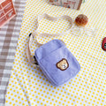 Cute Bear Women's Small Messenger Bags Student Soft Corduroy Girls Shoulder Bag Fresh Sweet Mobile Phone Female Handbag
