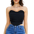 Trendy Women Corset Top Vintage Strapless Zip Open Back Bustier Bodyshaper Fashion Going Out Crop Tops
