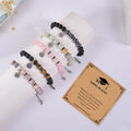 New pink zebra Stone Compass Bracelet Natural Stone Crystal Beaded Graduation Gift Bracelet