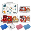 Aohea Plastic Reusable Eco Bento Lunch Box Leakproof Kids School 4 Compartments Reusable Custom Lunch Box