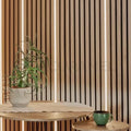 Modern Design Slat Soundproof Wall Panels Damask Pattern Acoustic Panels for Hotels MDF Material Graphic Design