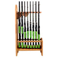 SNEDA New 16 Hole Wooden Rod Stand Fishing Rod Pole Holder 78*20.5*14cm Stand Storage Tool
