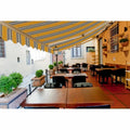 Outdoor Motorized 6 Meter Retractable Folding Arm Arm Awning Full Cassette Box Awning with Wall Mount Shade for Patio