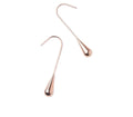 2025 Rose Gold Stainless Steel WaterDrop Earrings for Women Fashion Teardrop Pendant Dangle Earrings Simple Elegant Jewelry Gift
