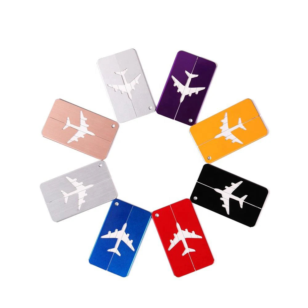 Metal Travel Luggage Tag Aluminium Suitcase Name Id Label Luggage Tags Rotatable Luggage Tag Luxury