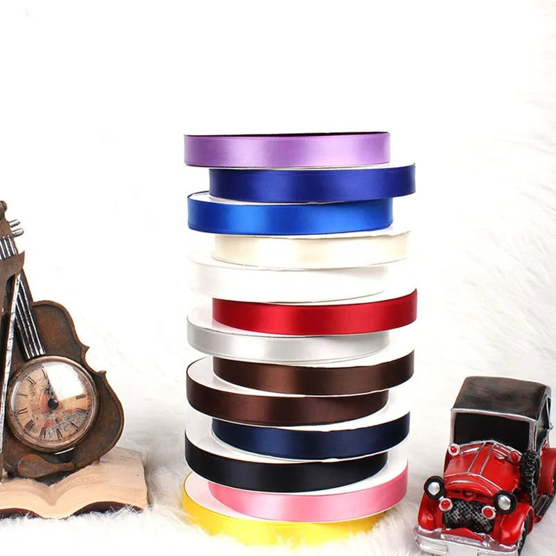 Wholesale 100 Yards 1 1/2 40mm Single Double-sided Satin Ribbon  4cm Pure Silk Gift Ribbons Polyester Satin Ribbon Roll