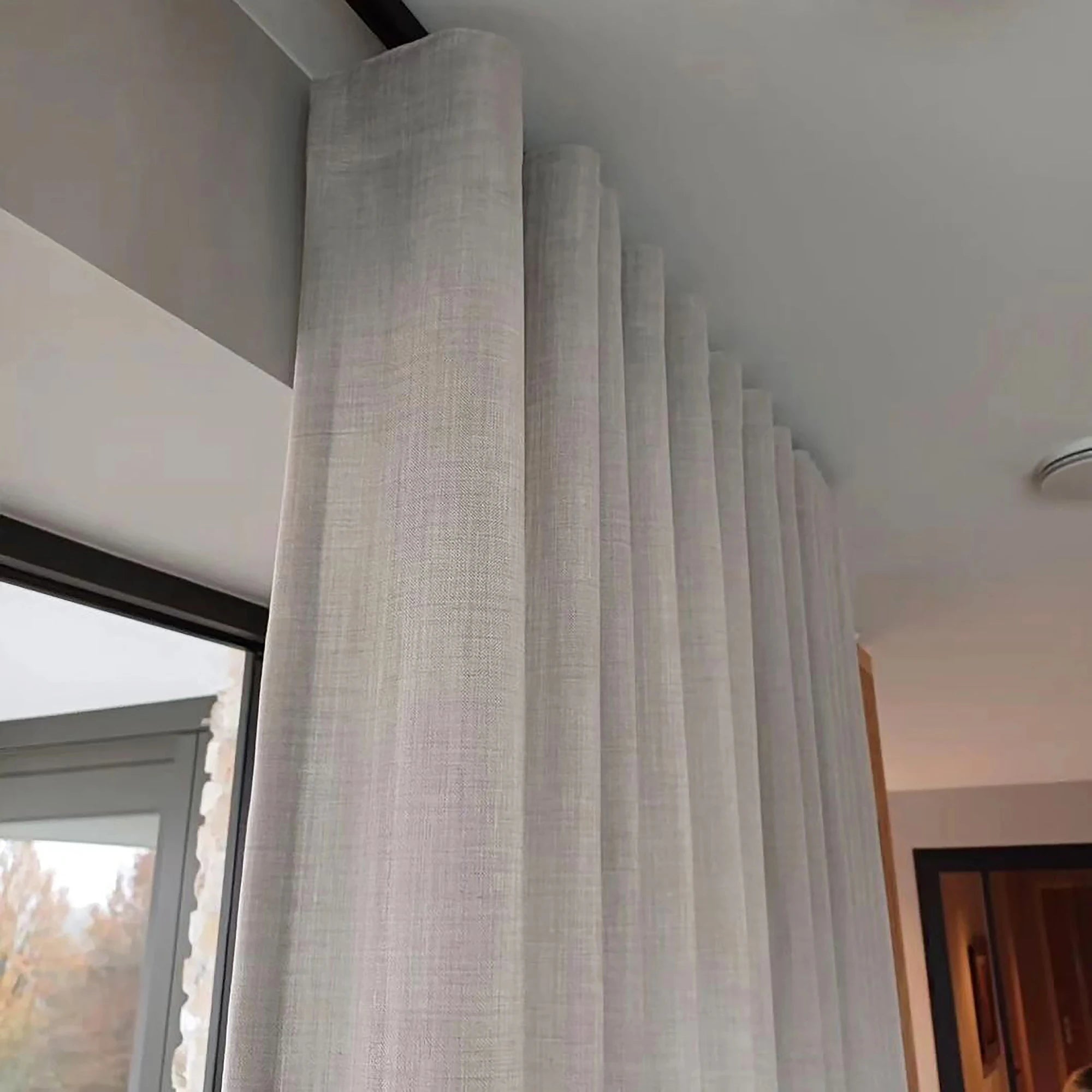 Custom Designed Texture Tulle Curtains Modern Style Fabric Window Shades for Hotel Hospital Home Use with Blackout Feature