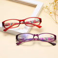 Spring Leg Anti-blue Light Reading Glasses Women Long-Sighted Glasses Comfortable Coating Frame Ladies Reading Glasses