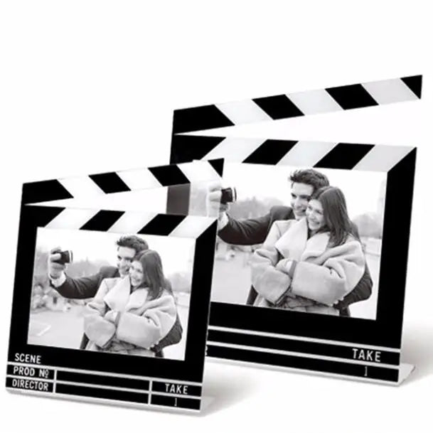Factory Wholesale Black 4R Picture Frame on Sale Movie Star Acrylic Clap Board Photo Frame