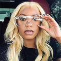 New Women Men Working Driving Glasses Transparent Lens Oversized Sunglasses UV400 Windproof  Sunglasses Women