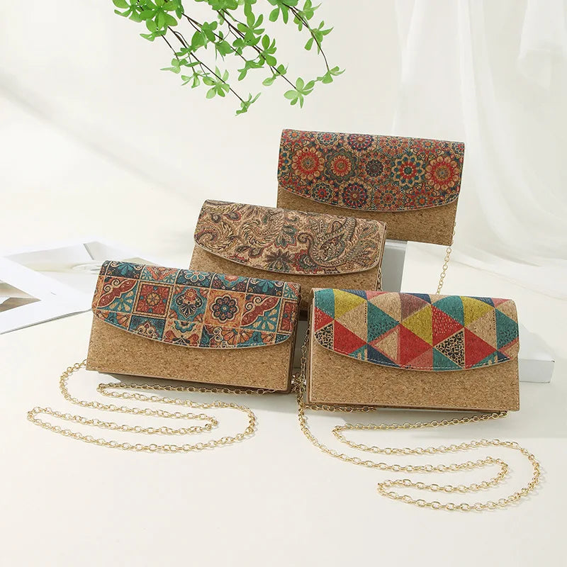 Summer Fashion Girls' Multi-Layered Portable Clutch Evening Bag Versatile Bohemian Style Crossbody Mobile Phone Bag Zipper