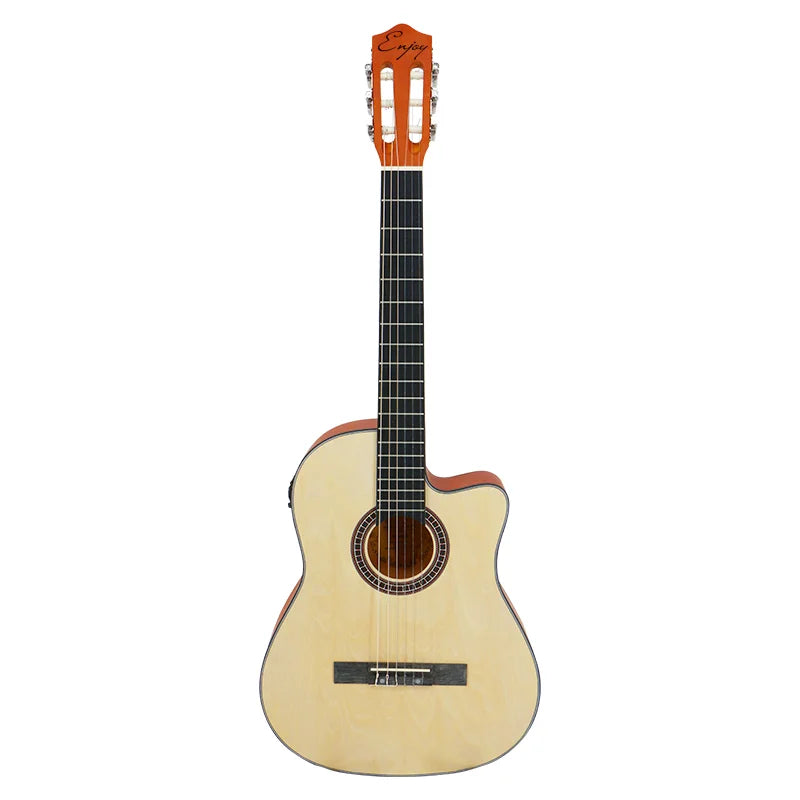 G3902 Wholesale 6 String Classical Guitar Manufacturer 39 Inch Full Basswood Cutaway Classical Guitar for Indoor Concerts