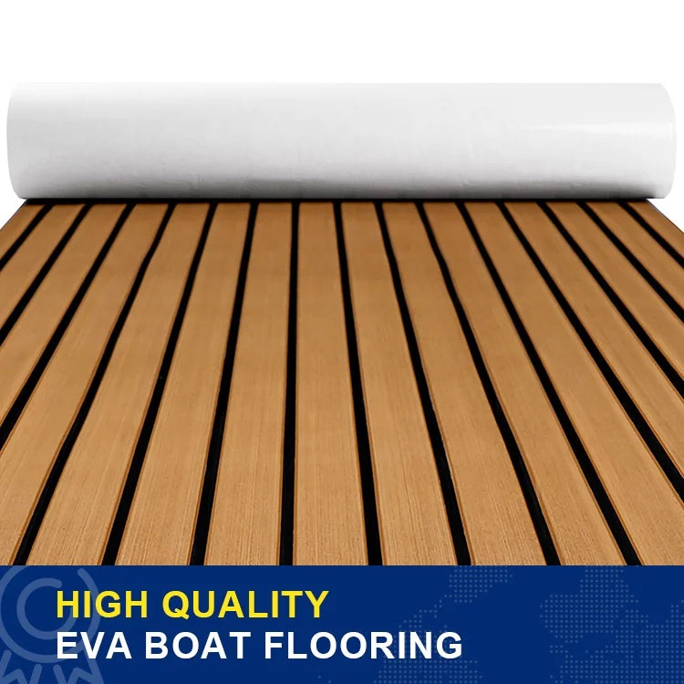 Eva Foam Boat Flooring Faux Teak Marine Decking Sheet Motorboat Yacht Pontoon Anti Slip Brushed Texture Wholesale Factory Price MegaBDM